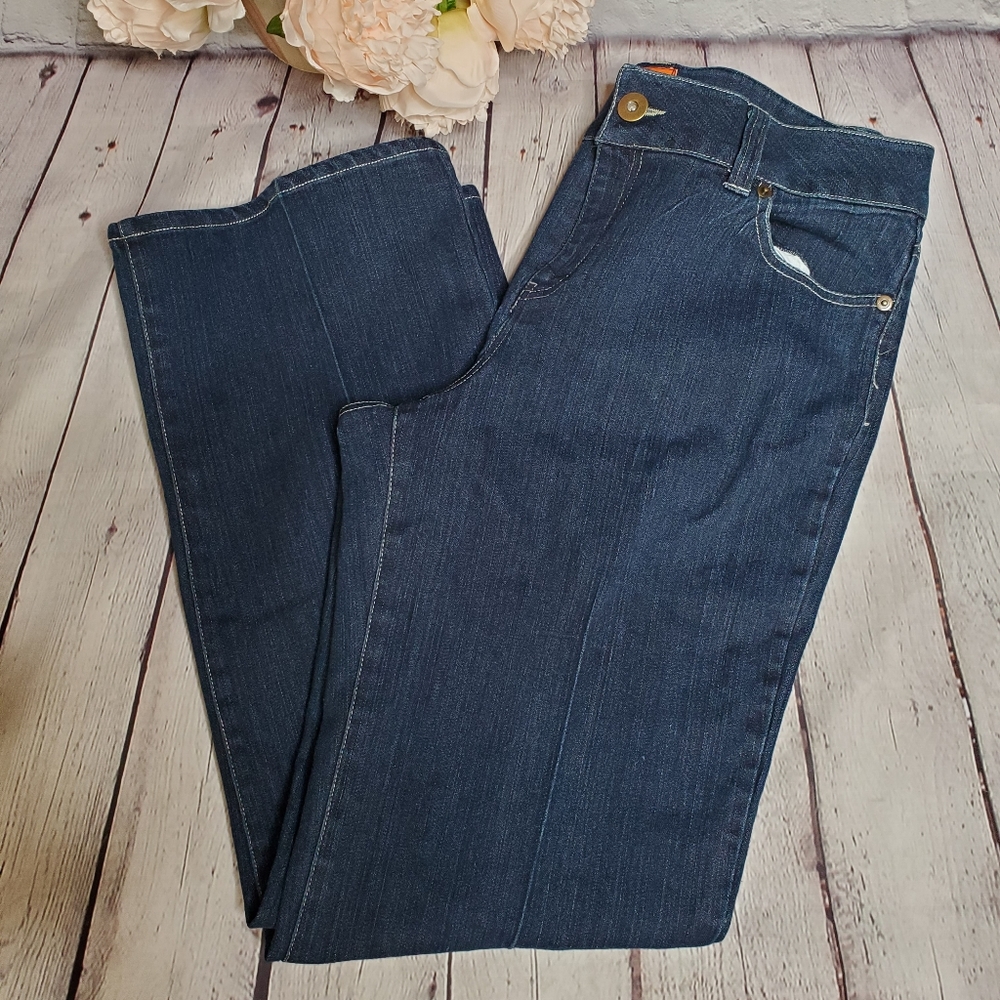 Abby Z Dark Wash Straight Leg Jeans Size 10